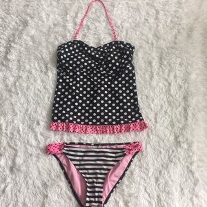 Polka Dot Halter Tankini Set